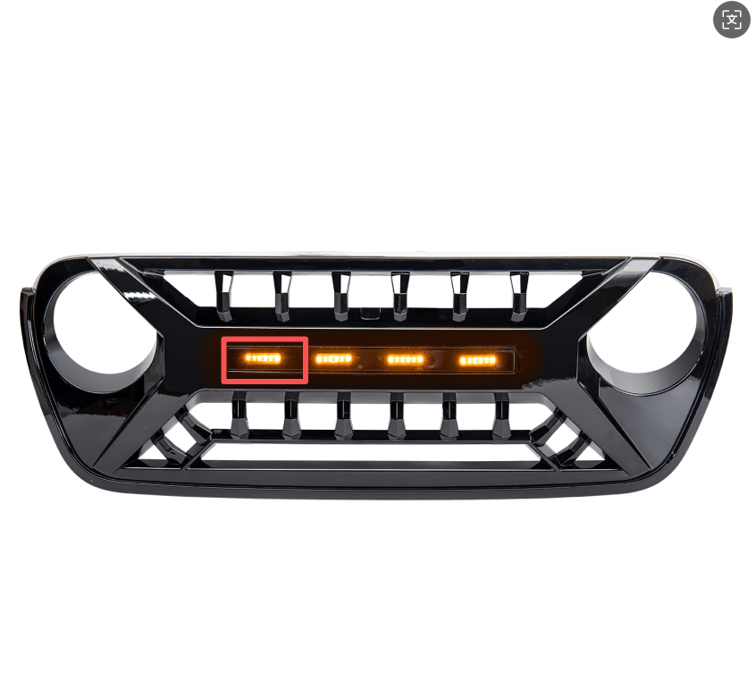 1 pcs LED Front Grille Light Fit for American Modified Armor Style Jeep Grilles