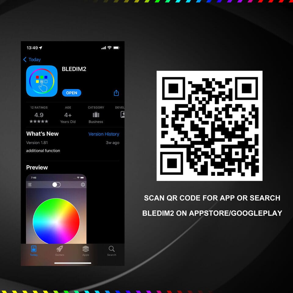 52" RGB LED Light Bar + LED Pods w/Mounting Bracket For 2007-2018 Jeep Wrangler JK