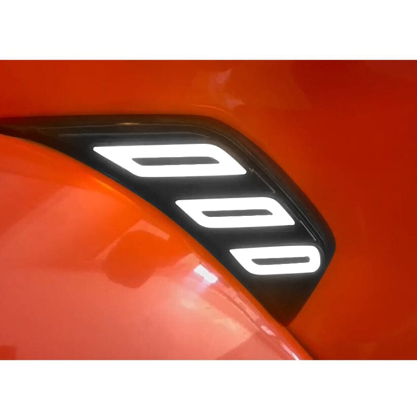 LED Fender Side Marker Lights DRL Dynamic Sequential Turn Signal for 18-22 Jeep Wrangler JL & Gladiator JT丨Amoffroad