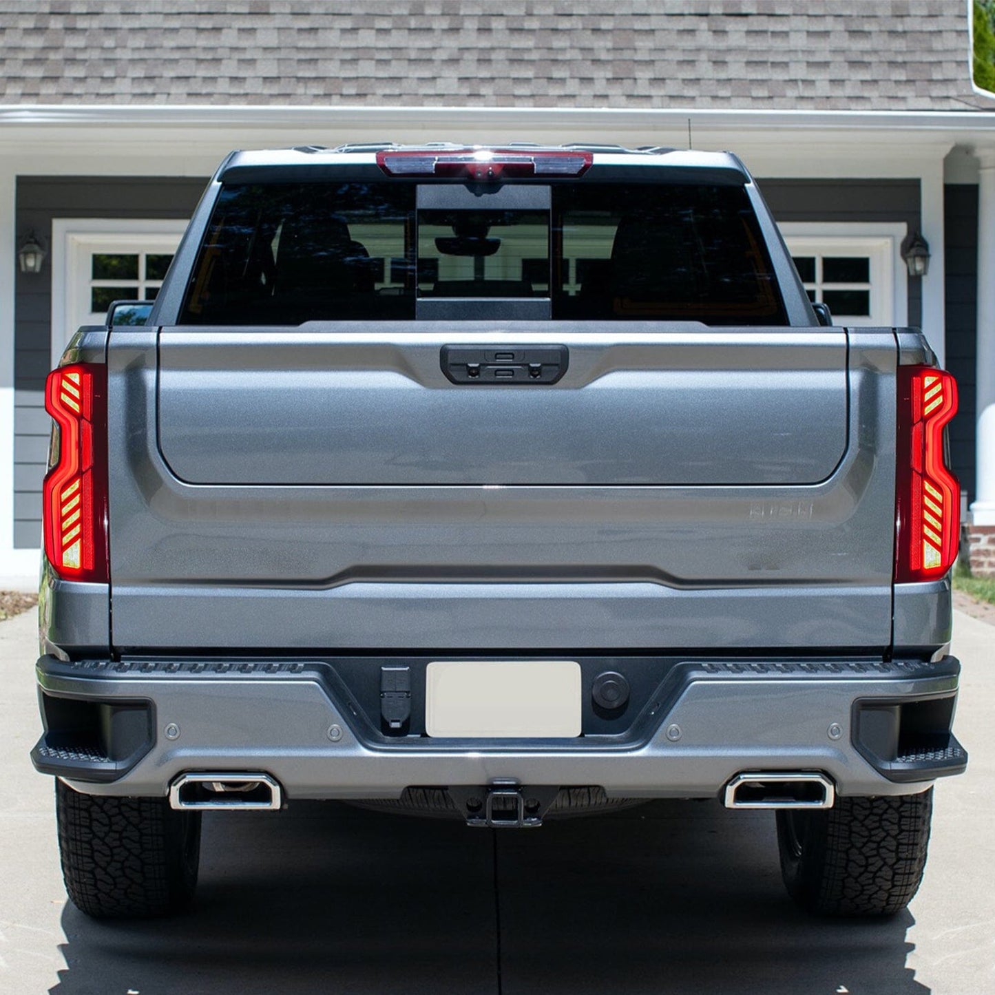 Red Lens LED Tail Lights W/ Start Animation For 2019–2026 Chevy Silverado 1500 & 2020–2026 Silverado 2500HD/3500HD | Amoffroad
