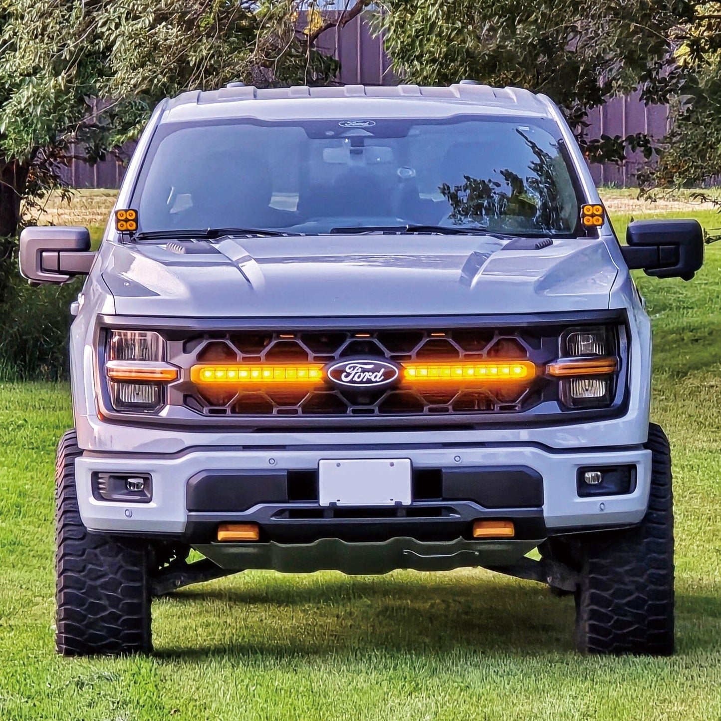 Smoked LED Amber Lights w/ Sequential Turn Signal For 24+ Ford F150 Tremor | AM Off-Road