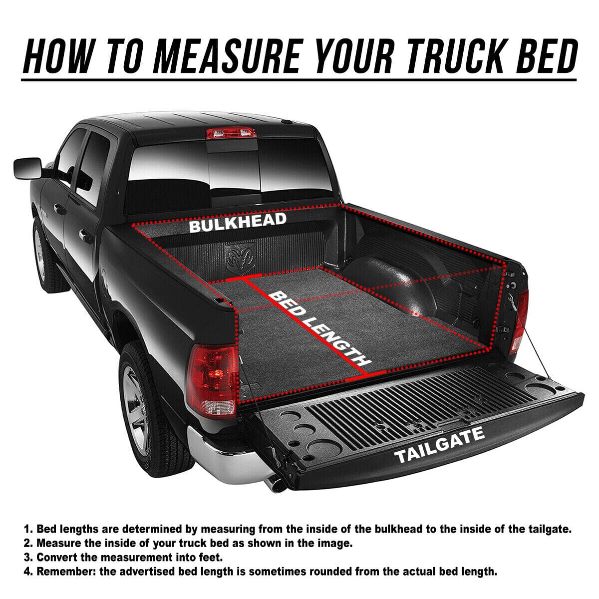 5.7' Bed Triple Fold Adjustable Soft Trunk Tonnage Cover For 2009-2022 Dodge Ram 1500