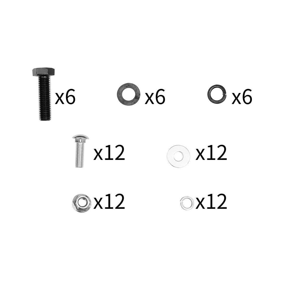 6 Circles Style Side Step Bars for 2007-2018 Jeep Wrangler JK 4 Door