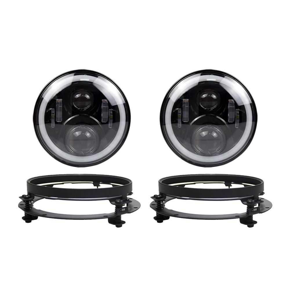 7 Inch RGB Halo Headlights for 18-23 Jeep Wrangler JL & Gladiator JT