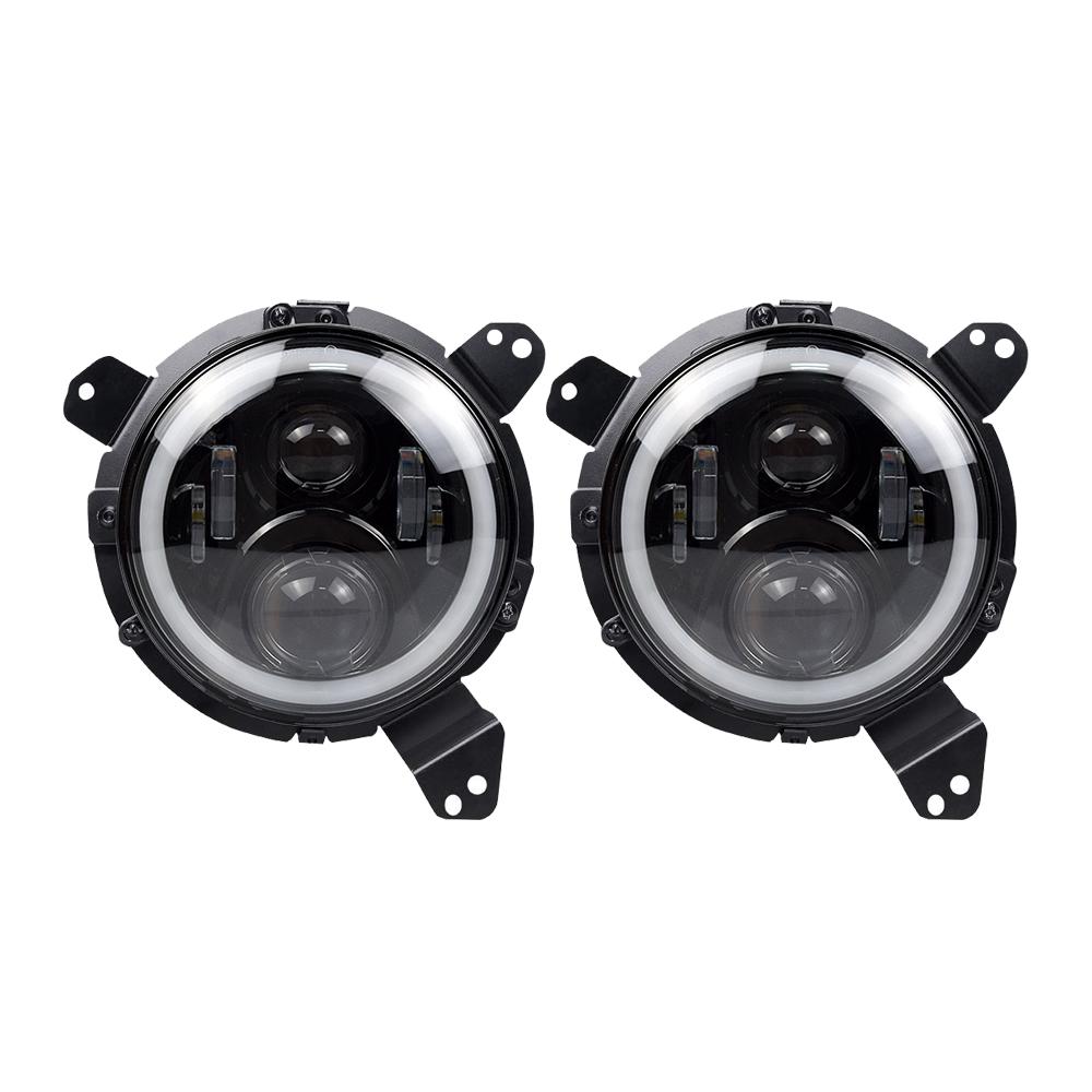 7 Inch RGB Halo Headlights for 18-23 Jeep Wrangler JL & Gladiator JT