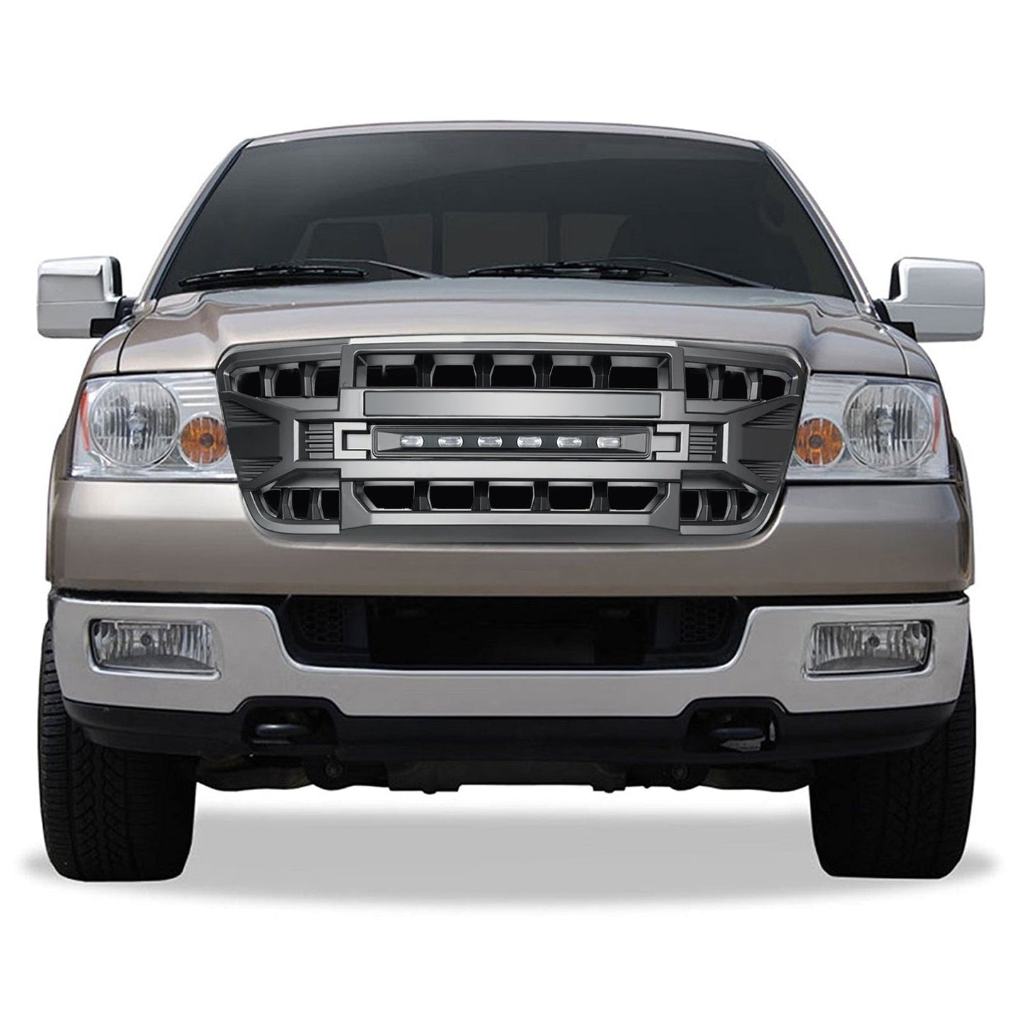 Armor Grille w Off Road Lights for 2004-2008 Ford F150