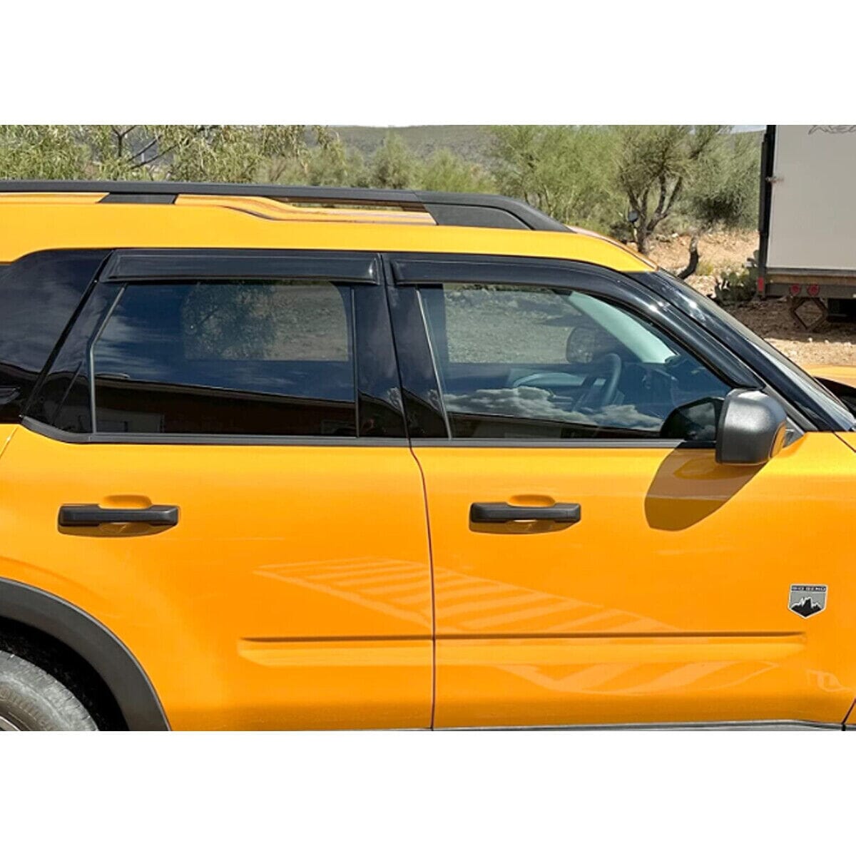 Front & Rear Window Visor Vent Rain Wind Guard Shade For 2021-2023 Ford Bronco Sport