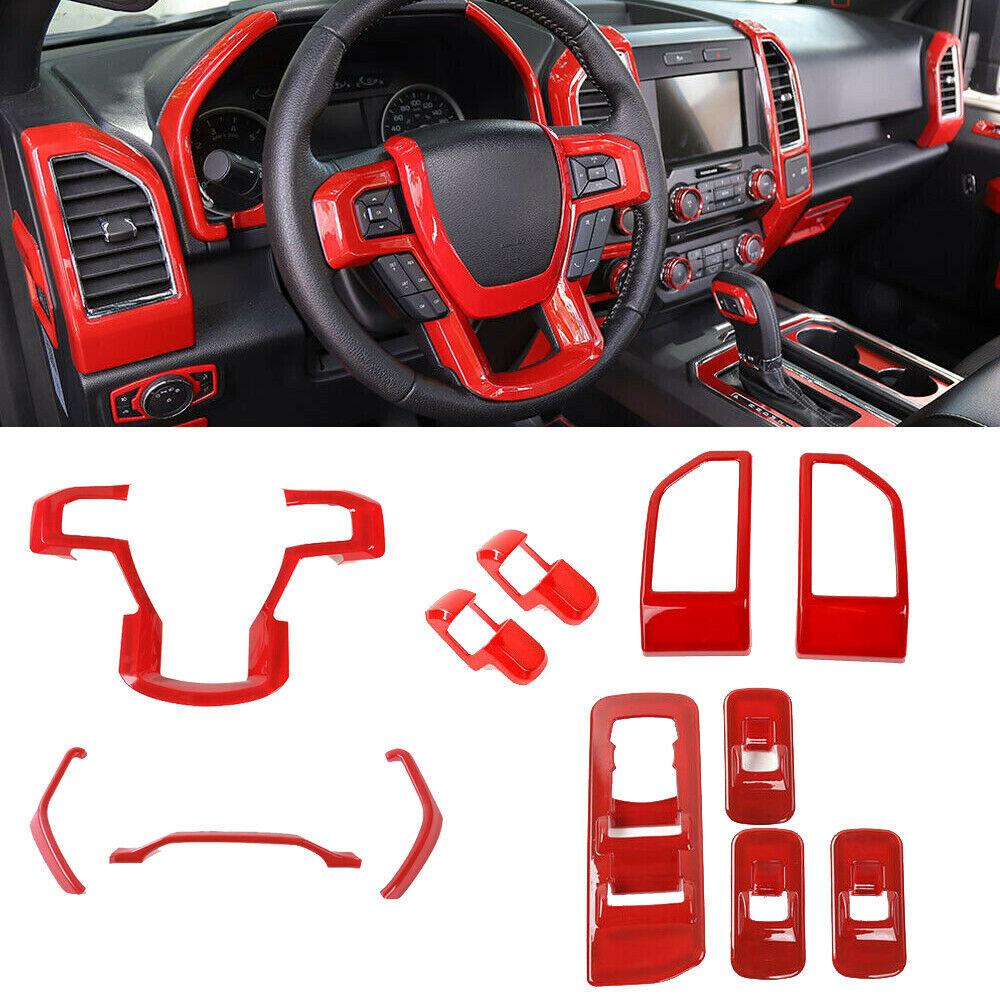2015-2020 Ford F150 Full Interior Center Console Trim Cover Dashboard  Bezels Kit
