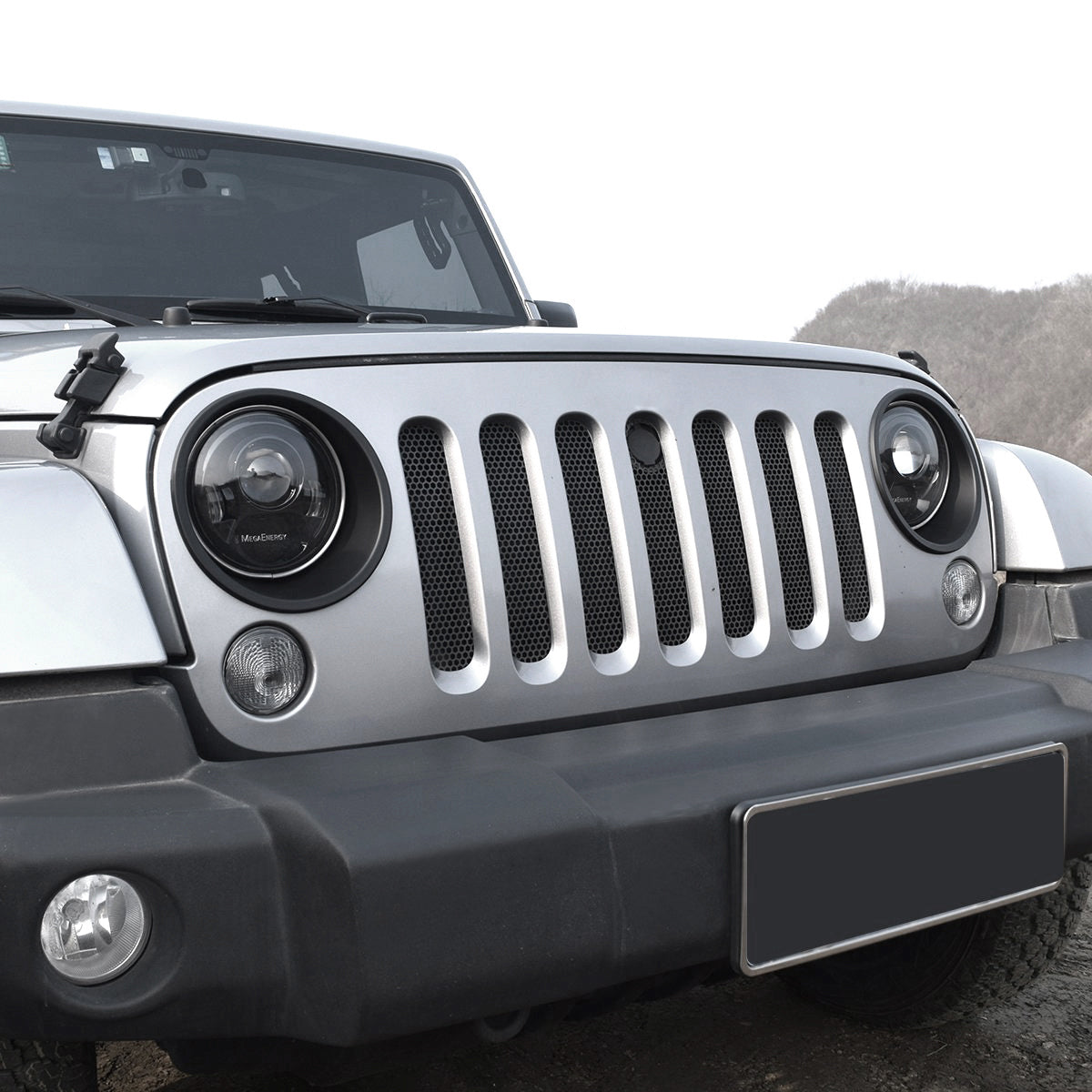 Headlight Cover Trim-Matte Black for 07-15 Jeep Wrangler JK丨Amoffroad