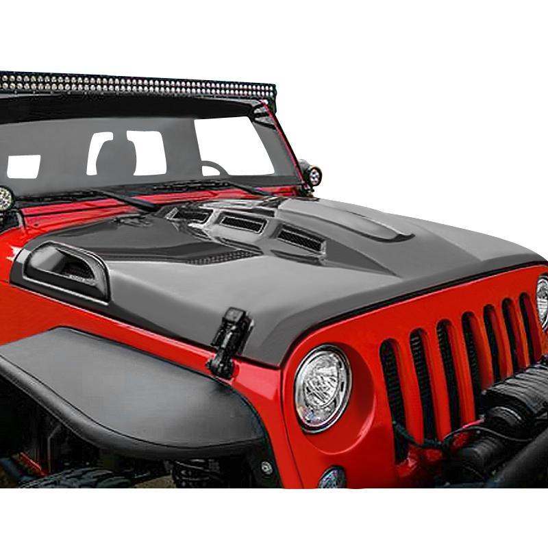 Jeep Wrangler JK Heat Dispersion Hood AMOffRoad Free Shipping