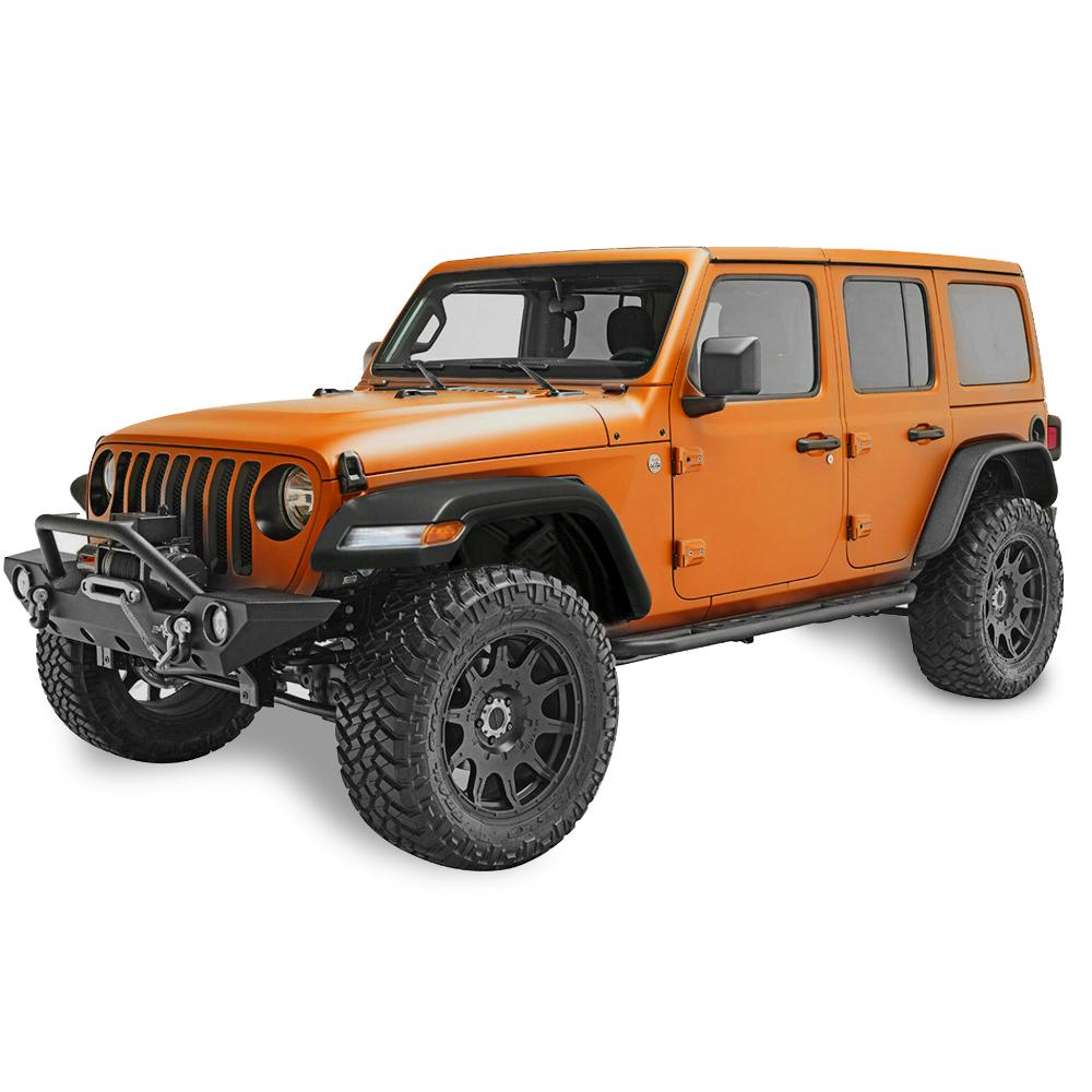 High-Top Front Fenders w/ LED Lights & Inner Fender for 18+ Jeep Wrangler JL