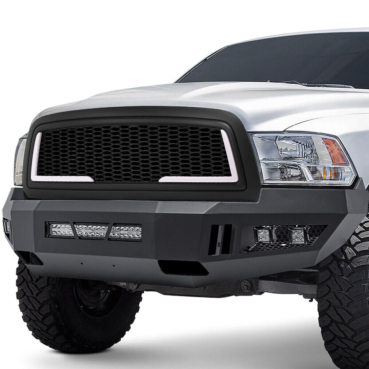 Honeycomb Front Grille WLED Lights For 2009-2012 Dodge RAM 1500