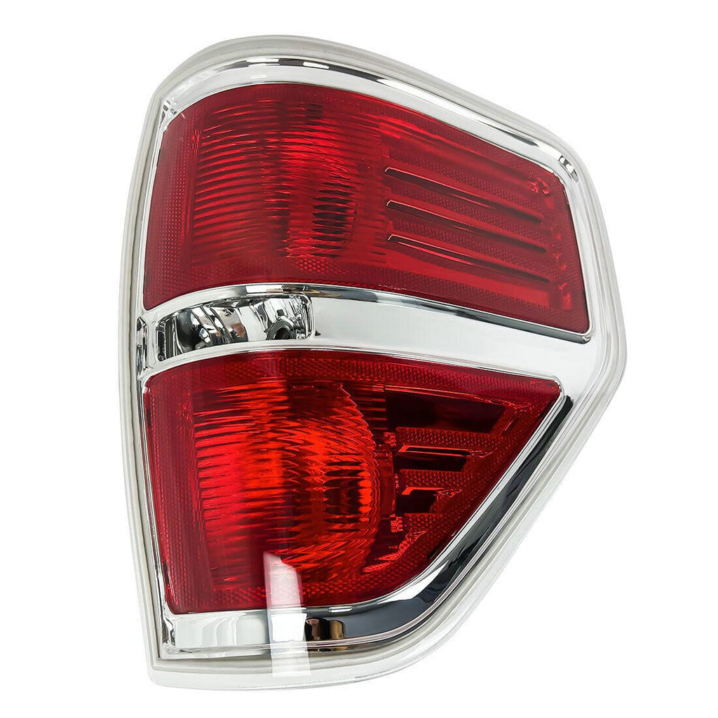 Red Lens LED Tail Lights Chrome Housing without light bulbs For 2009-2014  Ford F150