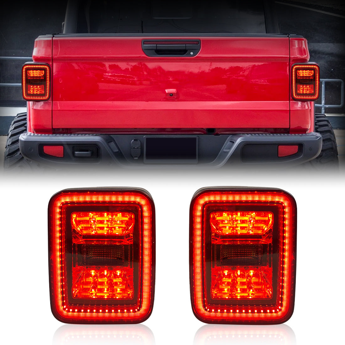 19-22 Jeep Gladiator JT LED Tail Lights 丨Amoffroad – AM Off-Road