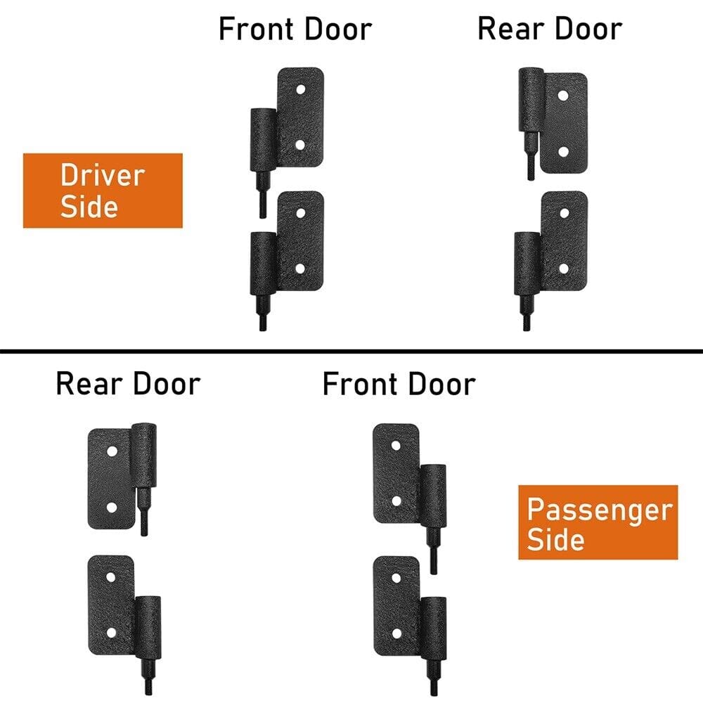 Off-Road Style Front & Rear Half Doors For 18-23 Jeep Wrangler JL & Gladiator JT