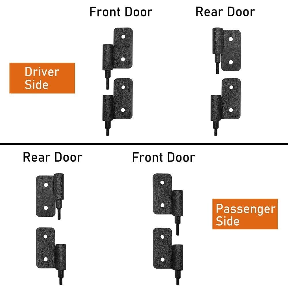 Off-Road Style Front & Rear Half Doors For 18-23 Jeep Wrangler JL & Gladiator JT