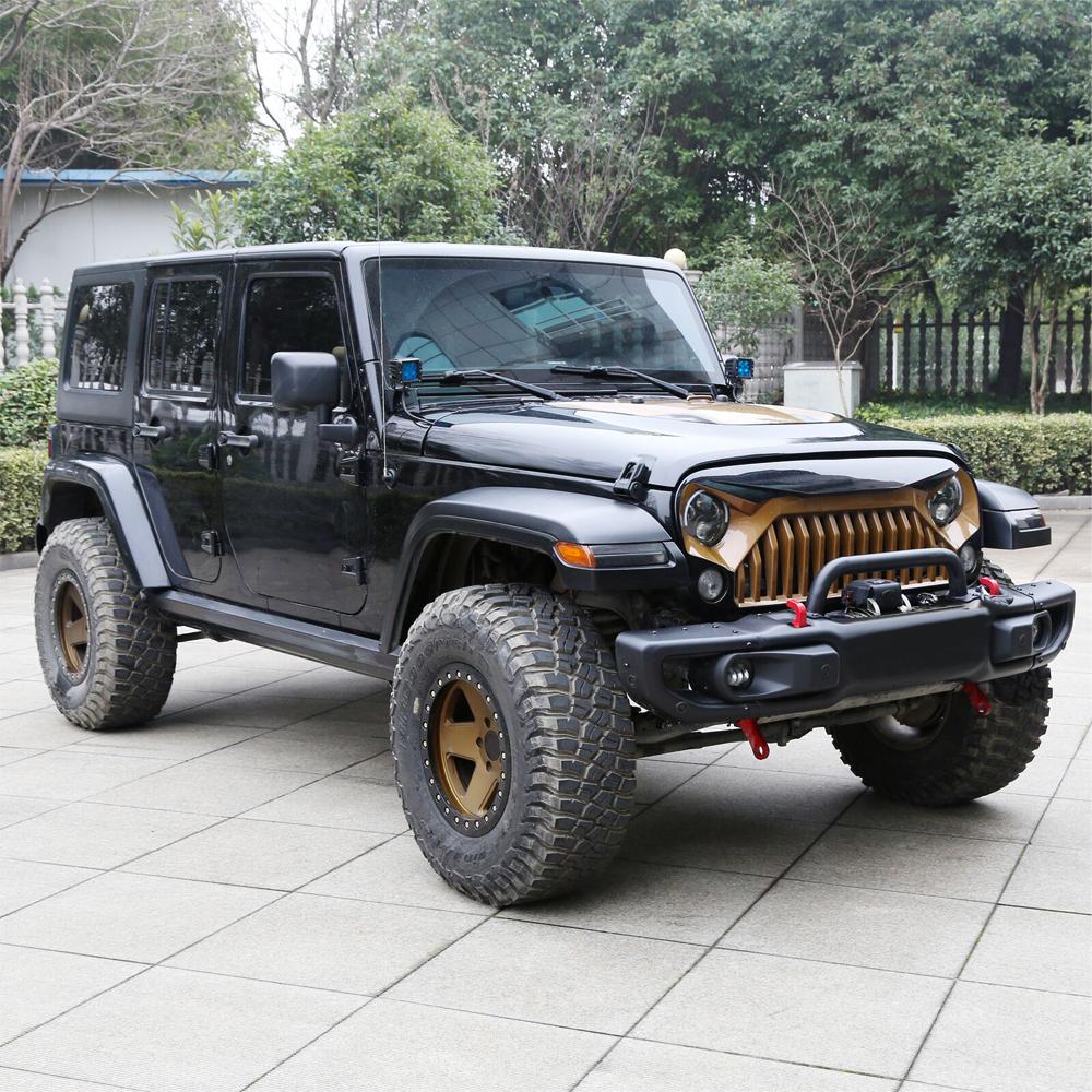 JK to JL Conversion Front Fender Flare w/ LED Lights & Inner Fenders for 07-18 JEEP WRANGLER JK