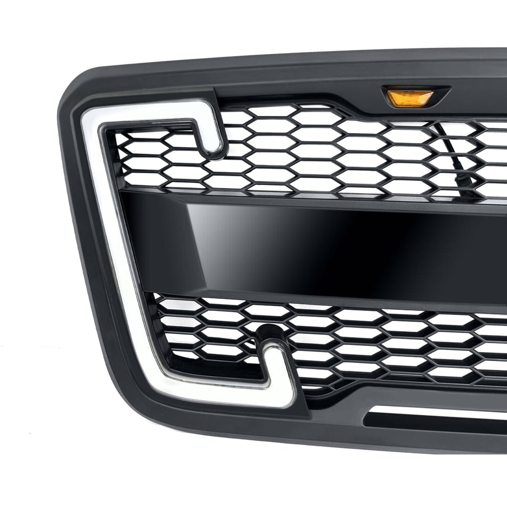 Raptor Style Mesh Grille W/DRL & Turn Signal Lights For 2004-2008 Ford F150