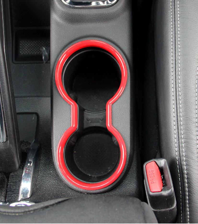 Jeep Wrangler Cup Holder Red Interior Trim Kits