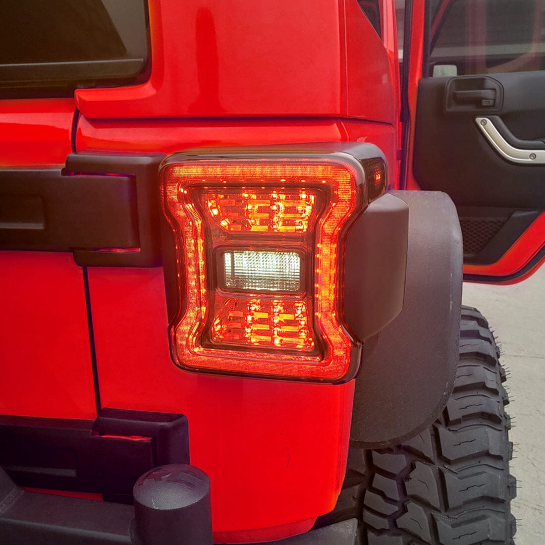 Shark Grille & JK to JL Conversion Tail Lights for 07-18 Wrangler JK