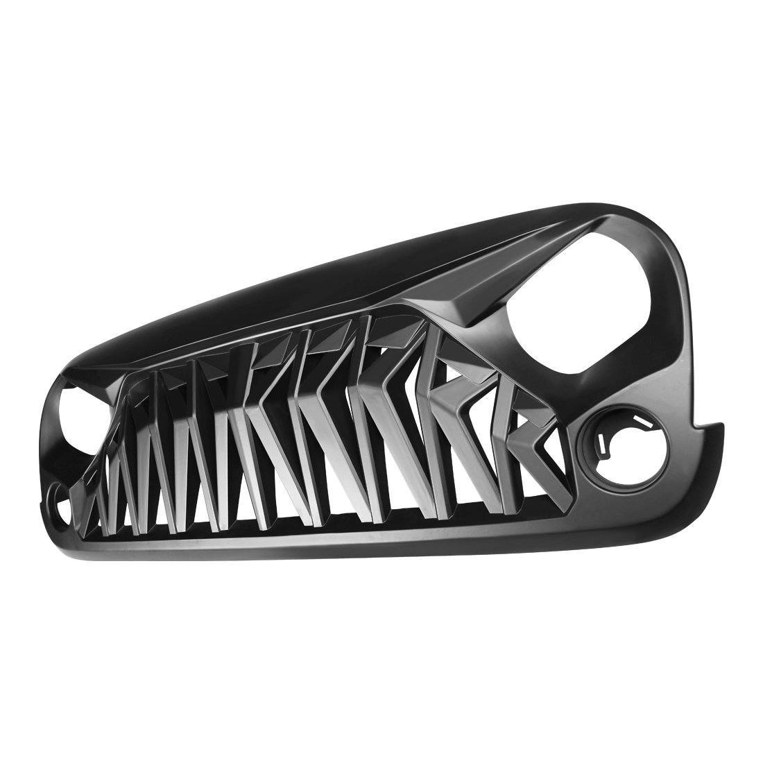 Shark Grille - Matte Black for 07-18 Wrangler JK | In Stock On May 30