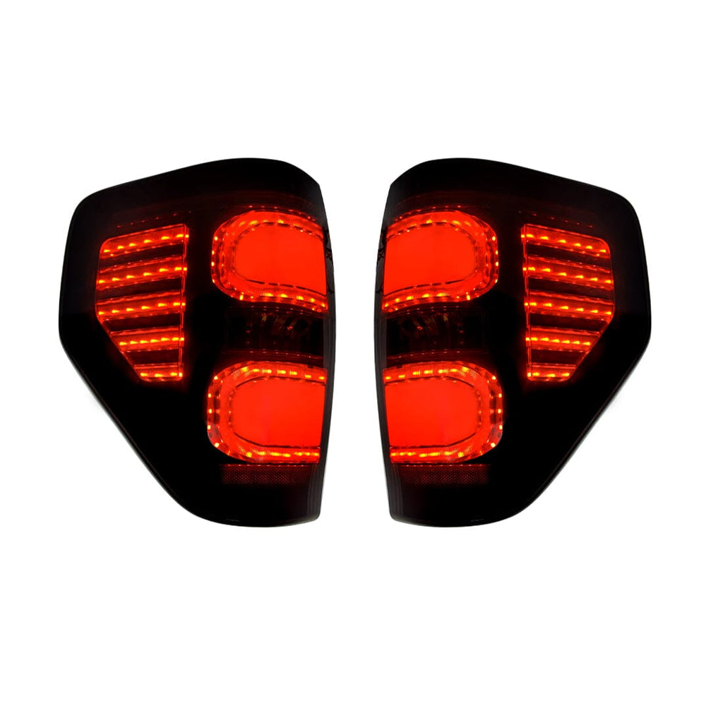 Smoked LED Tail Lights W/Turn Signals Brake Reverse Light DRL