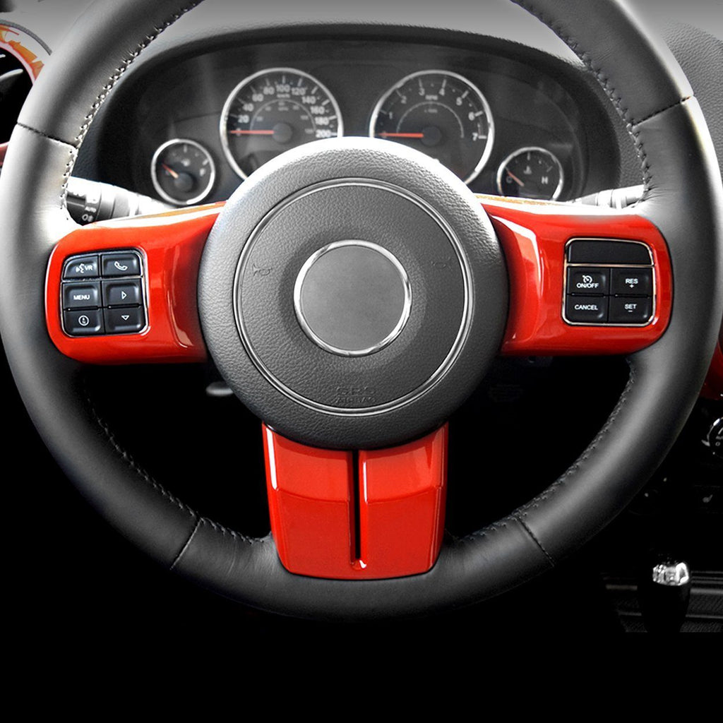 Steering Wheel Red Interior Trim Kits for 11-18 Wrangler JK