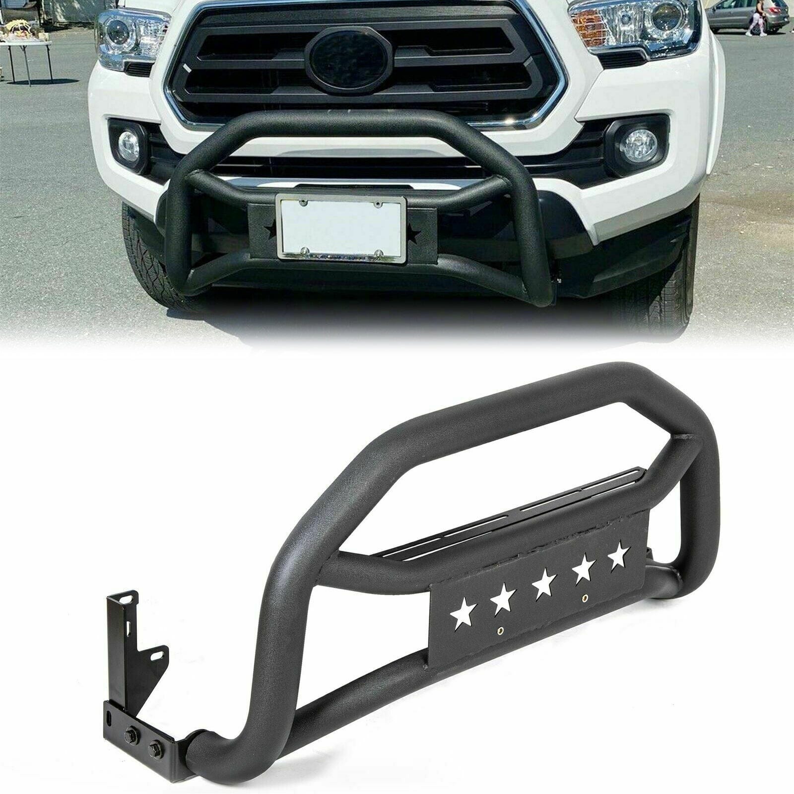 Front Bumper Bar Textured Black Bull Bar Front Bumper For 2005-2023 Toyota Tacoma