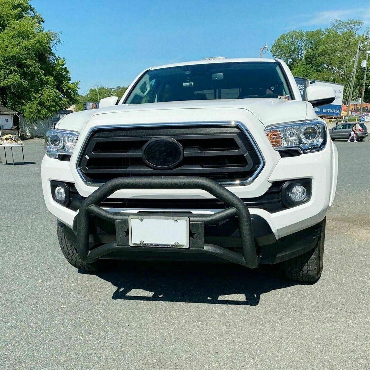 Textured Black Bull Bar Front Bumper For 2005-2023 Toyota Tacoma