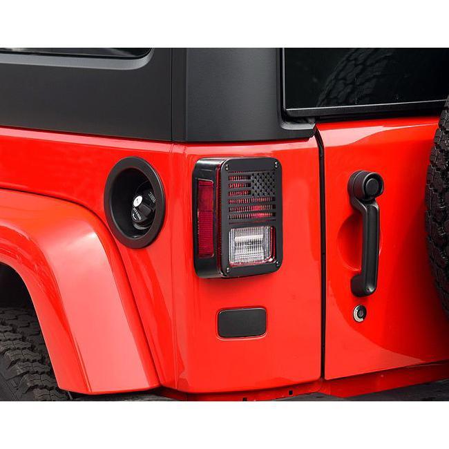 jeep wrangler tail lights guard usa flag