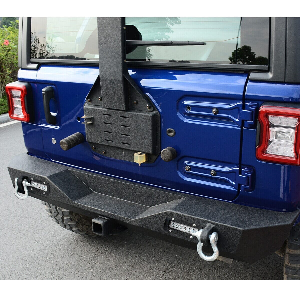 Textured Front / Rear Bumper w/ LED Lights for 18-23 Jeep Wrangler JL & JLU