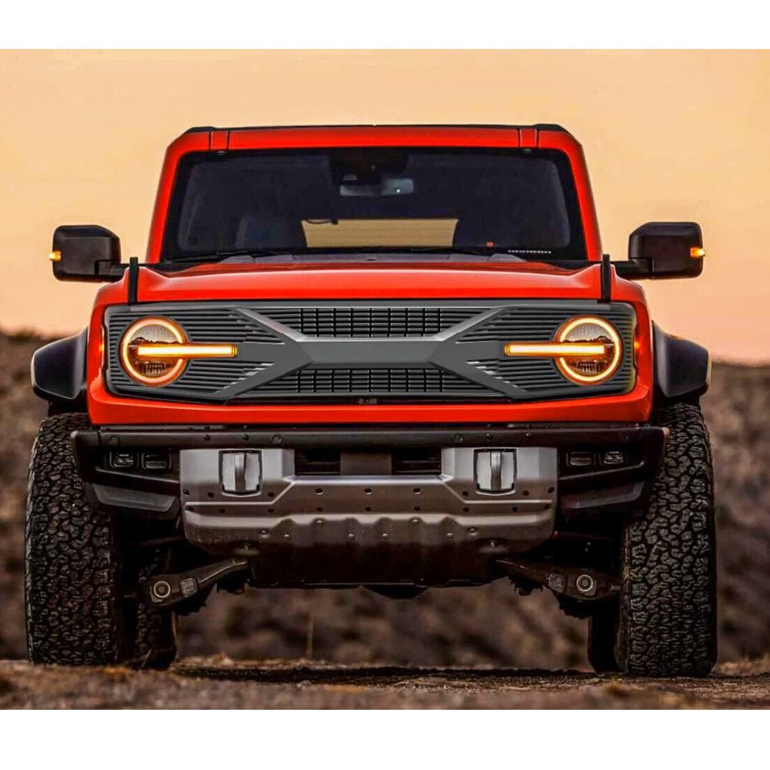 Tomahawk Grille-Matte Black For 2021-2022 Ford Bronco