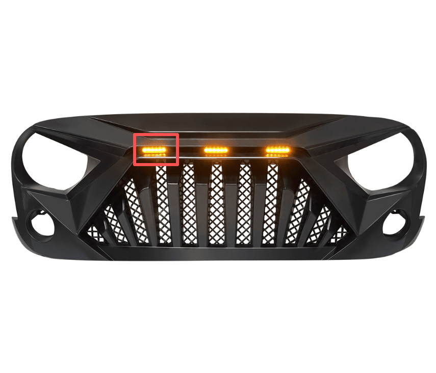 1 pcs  LED Front Grille Light Fit for American Modified Goliath Style Jeep Grilles