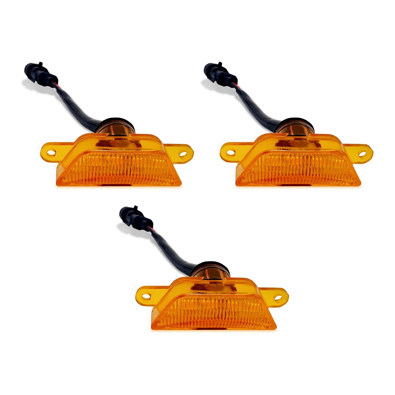 (3pcs/1 set) LED Front Grille Lights Raptor Style Amber Light Fit for American Modified Ford F150/F250/Dodge Ram  (Amber shell) | Amoffroad