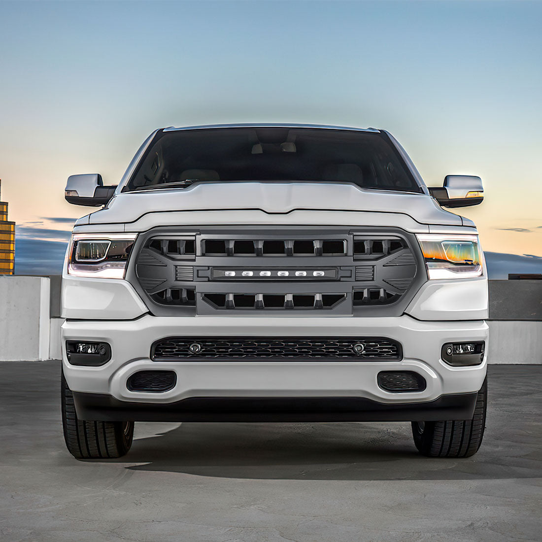 Armor Grille w/Off-Road Lights For 2019-2023 Dodge Ram