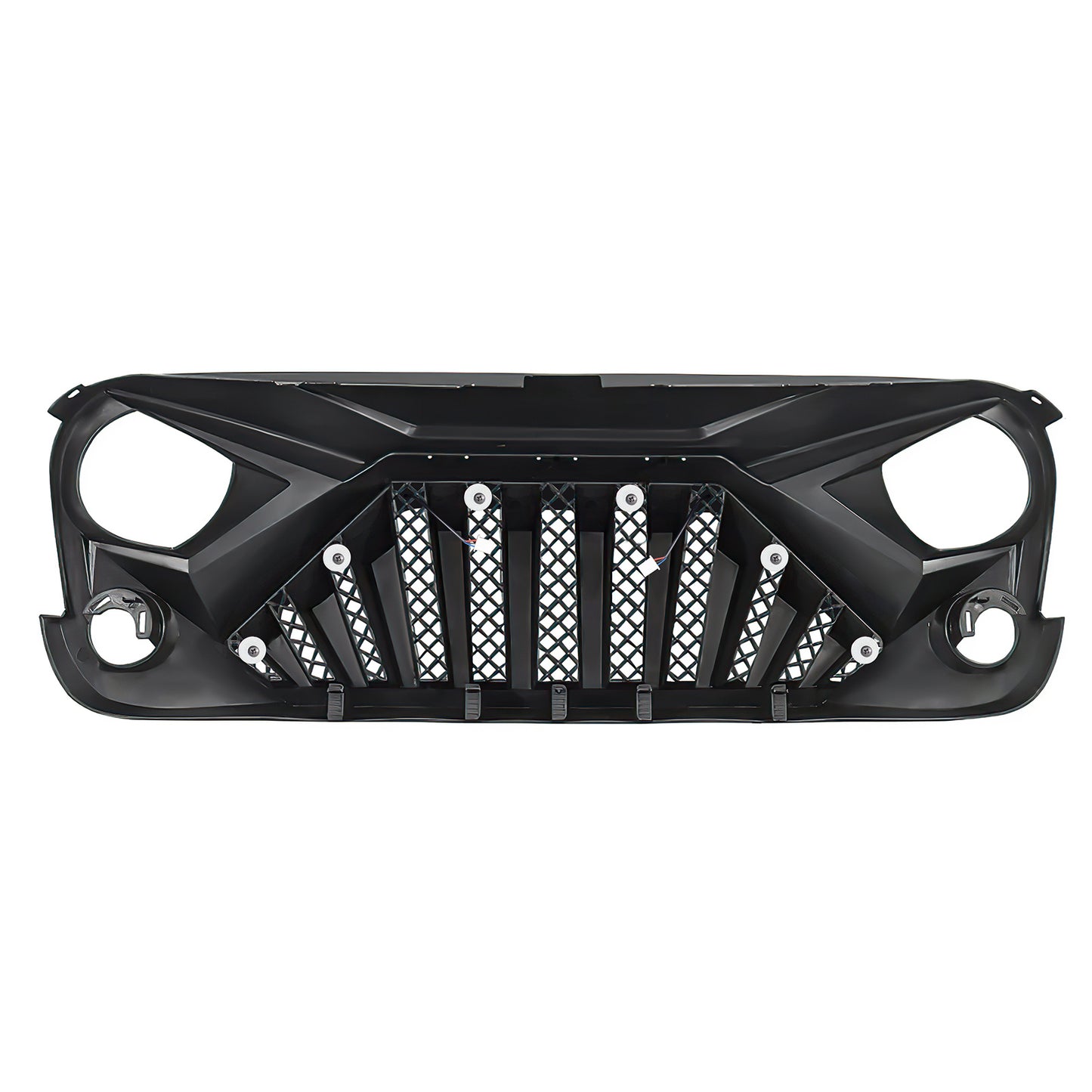 Goliath Grille W/ LED DRL and Turn Signals - Glossy Black For 07-18 Jeep Wrangler JK | Amoffroad