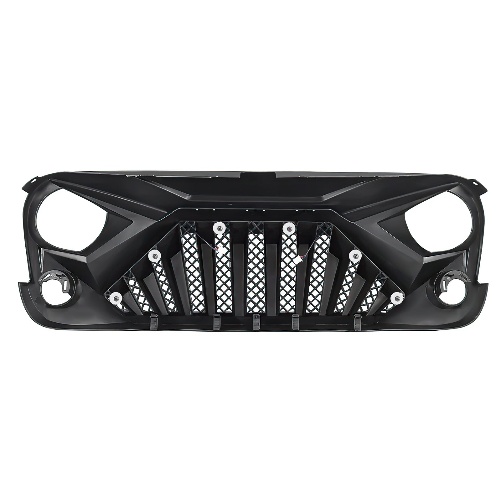 Goliath Grille W/ LED DRL and Turn Signals - Glossy Black For 07-18 Jeep Wrangler JK | Amoffroad