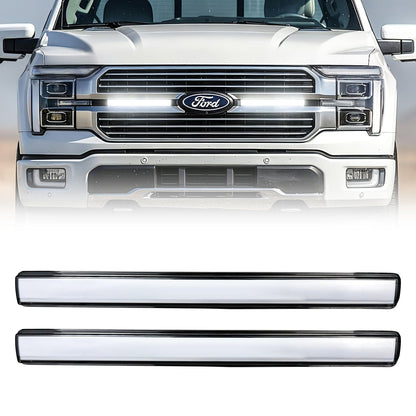 LED Grille Lights w/ Sequential Turn Signal For 2024+ Ford F-150 King Ranch/Platinum | Amoffroad