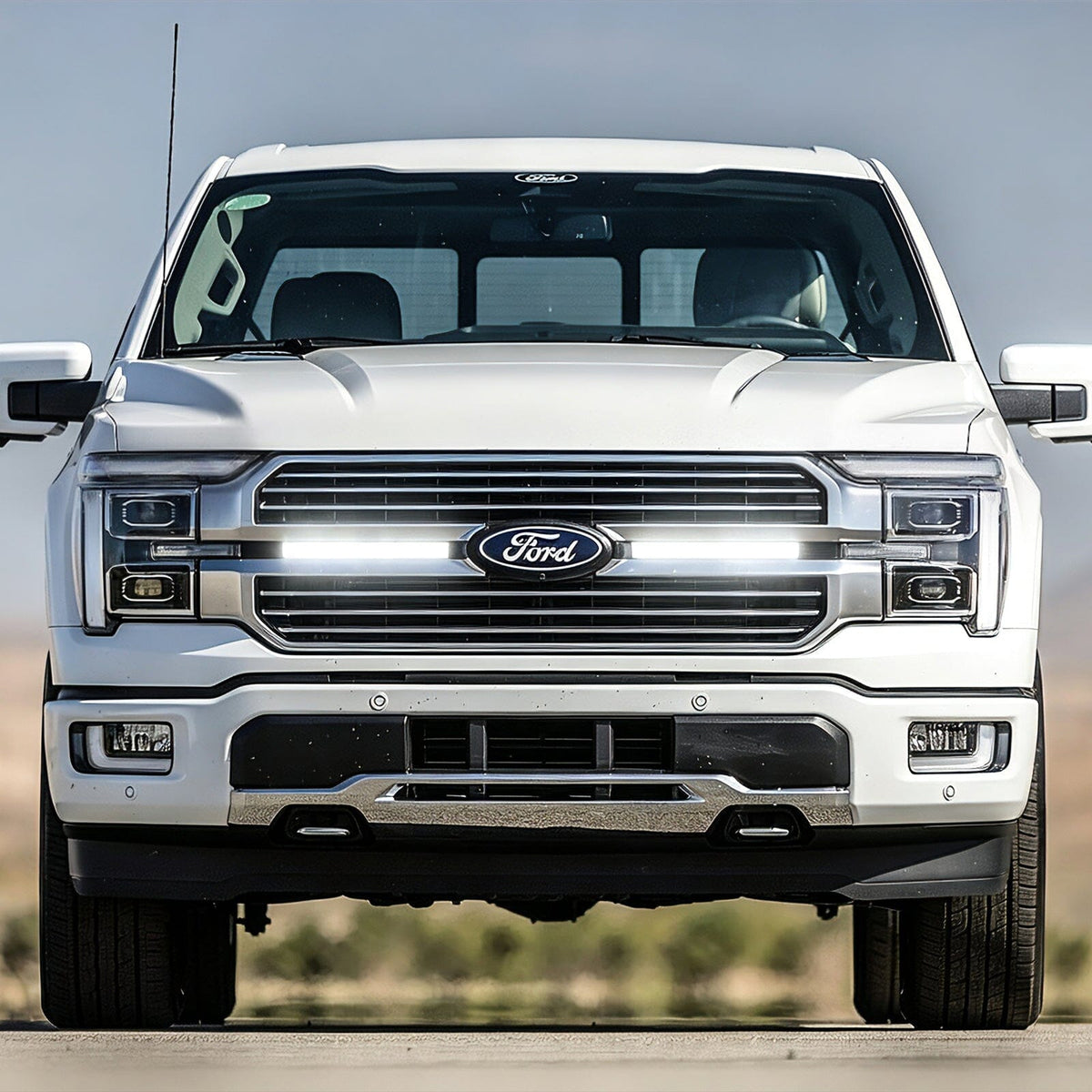 LED Grille Lights w/ Sequential Turn Signal For 2024+ Ford F-150 King Ranch/Platinum | Amoffroad
