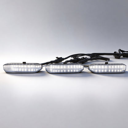 Smoked Lens White LED Raptor Style Grille Lights for 2024+ Ford F-150 STX (3PC Kit) | Amoffroad