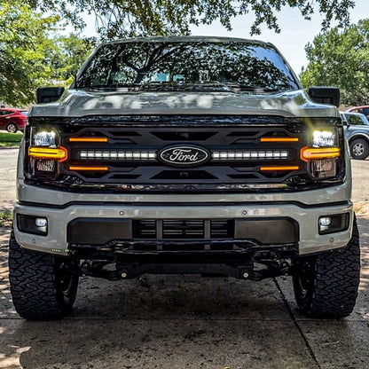 Armor Grille - Matte Black For 24+ Ford F150 XLT / STX | Amoffroad