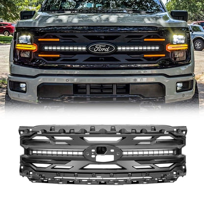 Armor Grille - Matte Black For 24+ Ford F150 XLT / STX | Amoffroad