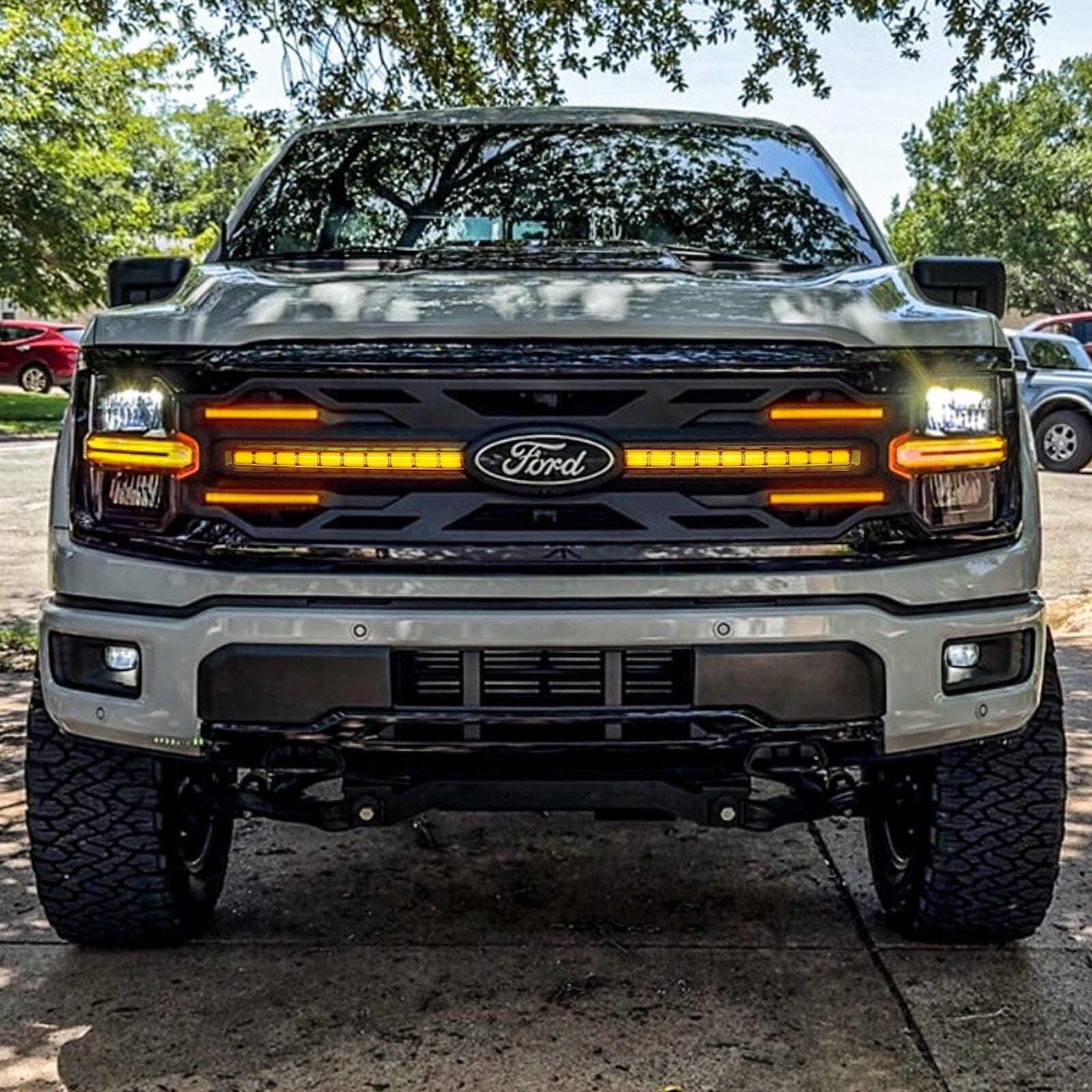 Armor Grille - Matte Black For 24+ Ford F150 XLT / STX | Amoffroad
