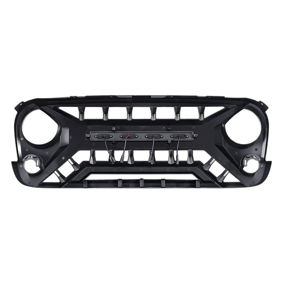 Armor Grille W/ Amber Lights - Matte Black for 07-18 Jeep Wrangler JK | Amoffroad