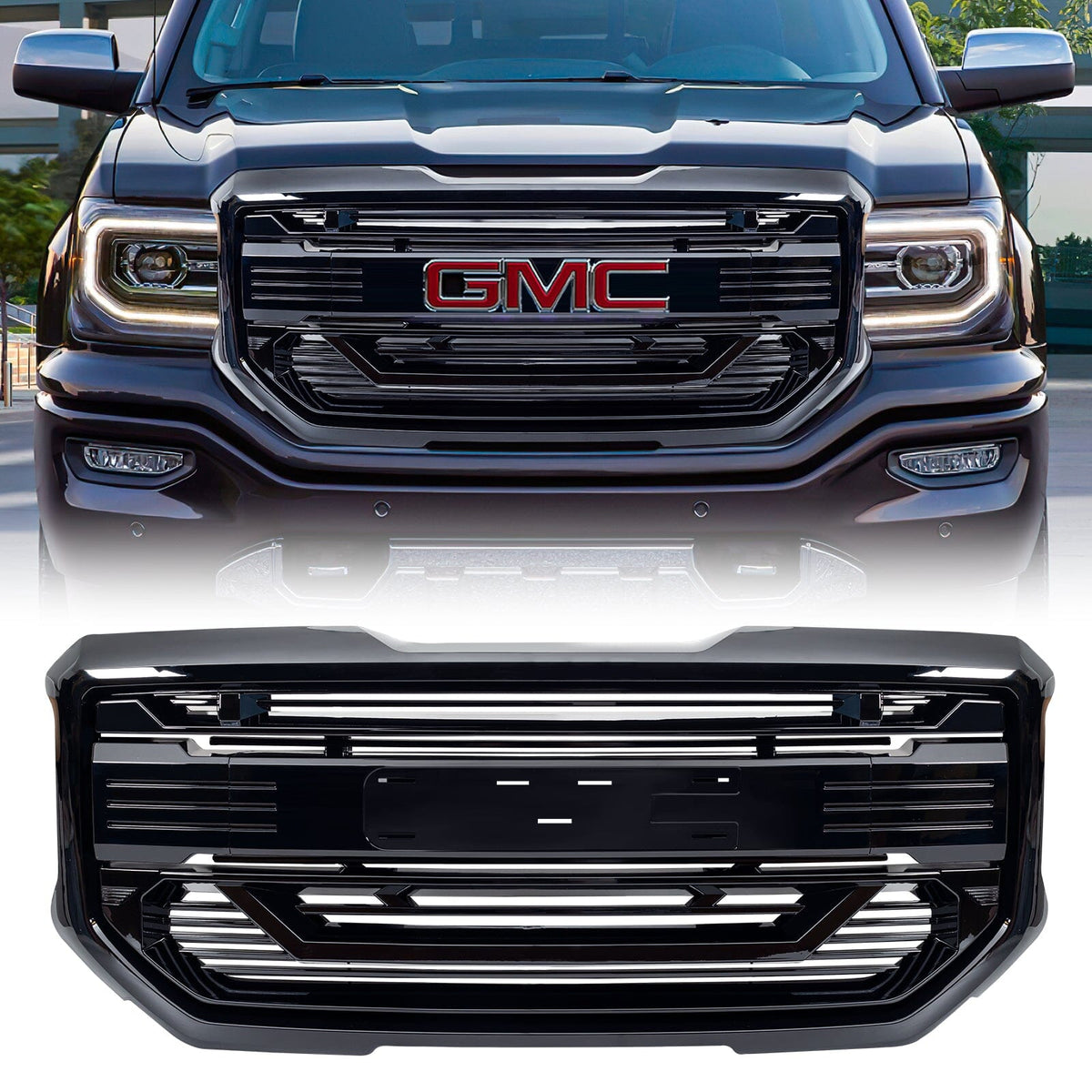 OVERLAY Front & Rear Gloss Black Emblem Overlay Fit 2021-2022 GMC Yukon OVERLAY Front & Rear Gloss Black Emblem Overlay Fit 2021-2022 GMC Yukon