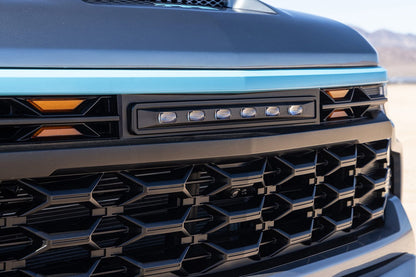 ZR2 Style Grille W/ Off-Road & Amber Lights - Matte Black For 2022-2024 Chevy Silverado 1500 (Not Fit ZR2) | Amoffroad