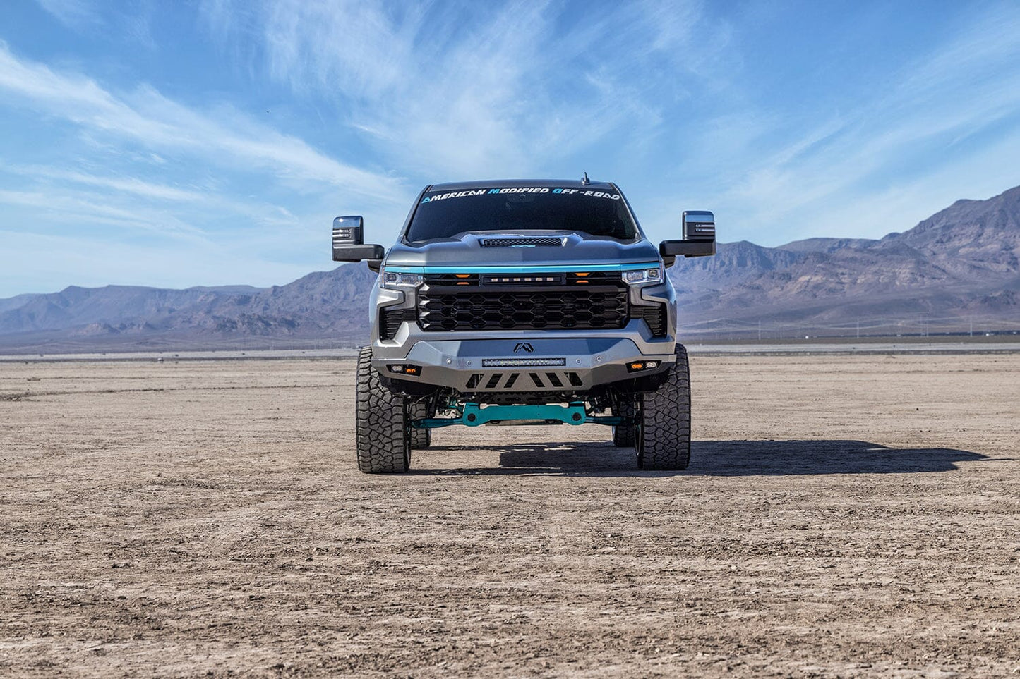 ZR2 Style Grille W/ Off-Road & Amber Lights - Matte Black For 2022-2024 Chevy Silverado 1500 (Not Fit ZR2) | Amoffroad