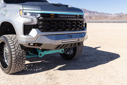 ZR2 Style Grille W/ Off-Road & Amber Lights - Matte Black For 2022-2024 Chevy Silverado 1500 (Not Fit ZR2) | Amoffroad