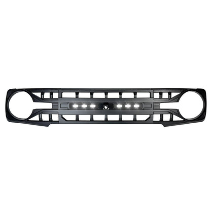Armor Grille W/ Off-Road Lights & Camera Bracket - Matte Black For 21+ Ford Bronco | Amoffroad
