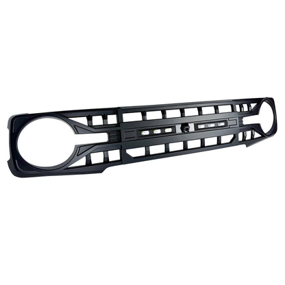 Armor Grille W/ Off-Road Lights & Camera Bracket - Matte Black For 21+ Ford Bronco | Amoffroad